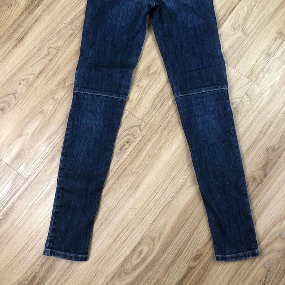 Joes Jeans "The Skinny" Medium Wash Distressed Ankle Embroidered Knee 24 - Picture 11 of 11